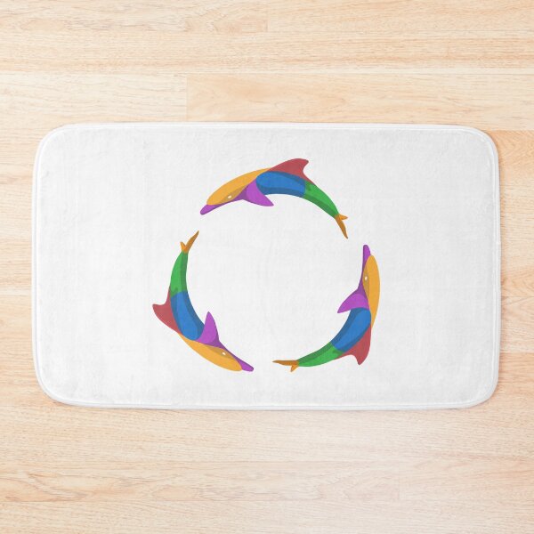 Item preview, Three Dolphins Circle Color Rainbow designed and sold by Teenker.