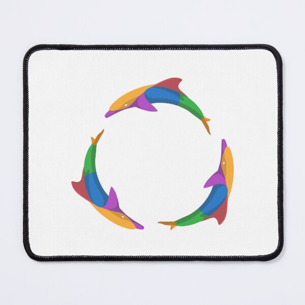 Item preview, Three Dolphins Circle Color Rainbow designed and sold by Teenker.