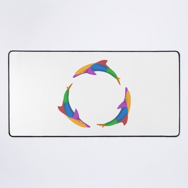 Item preview, Three Dolphins Circle Color Rainbow designed and sold by Teenker.
