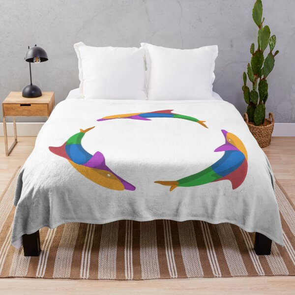 Item preview, Three Dolphins Circle Color Rainbow designed and sold by Teenker.
