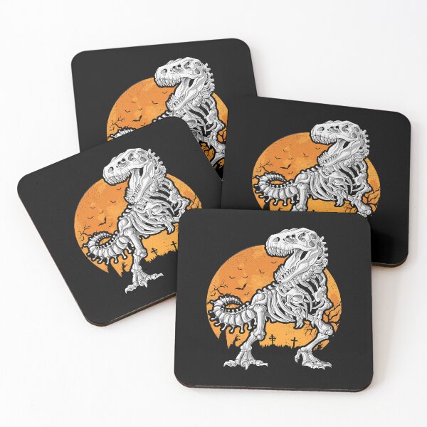Item preview, Halloween Dinosaur Skeleton T rex Scary Moon designed and sold by MalloWilli.