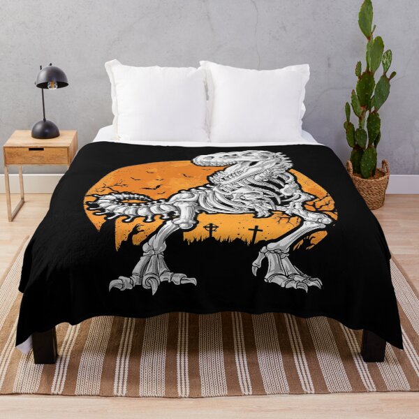 Item preview, Halloween Dinosaur Skeleton T rex Scary Moon designed and sold by MalloWilli.