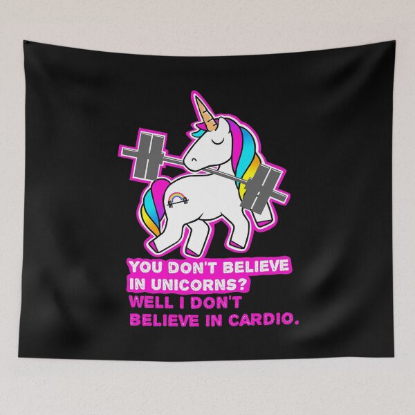 Item preview, Unicorns don't believe in cardio designed and sold by Jonejonez.