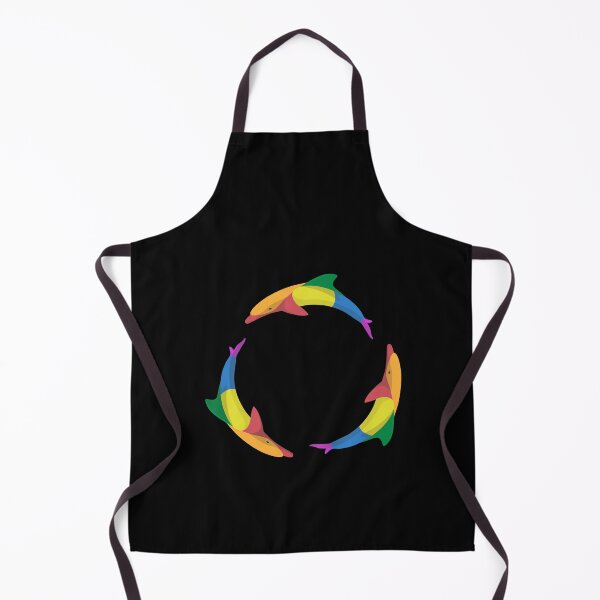 Item preview, Three Dolphins Circle Rainbow Colorful | Black designed and sold by Teenker.