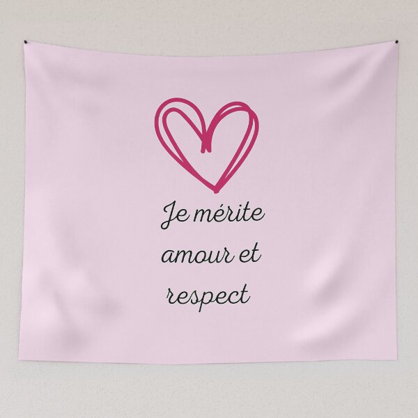 Aperçu de l'œuvre Je mérite amour et respect créée et vendue par PausePapote.