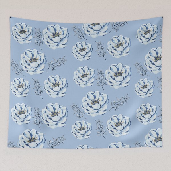 Item preview,  Blue cute flowers designed and sold by Doha-Malik.