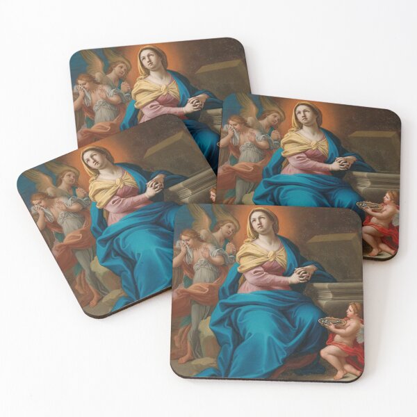 Item preview, The Madonna with Angels and Three Nails of the Cross | Mattia de Mare | 18th Century Baroque Gospel Biblical Art designed and sold by CJET.