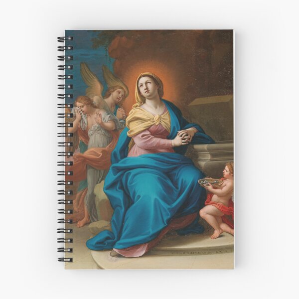 Item preview, The Madonna with Angels and Three Nails of the Cross | Mattia de Mare | 18th Century Baroque Gospel Biblical Art designed and sold by CJET.