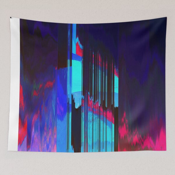 Item preview, Retro Wave Data Flow - Glitch Art Print designed and sold by burning.
