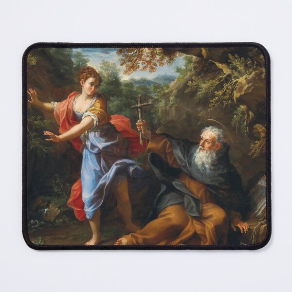 Item preview, The Temptation of Saint Anthony | Giovanni Odazzi | 1730 Baroque Christian Art designed and sold by CJET.