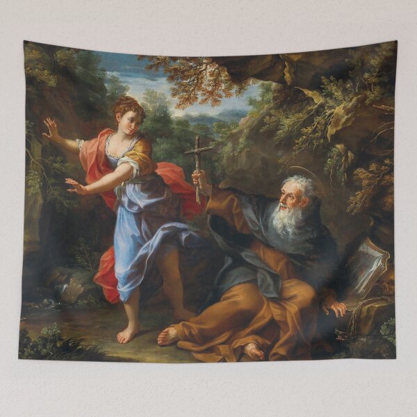 Item preview, The Temptation of Saint Anthony | Giovanni Odazzi | 1730 Baroque Christian Art designed and sold by CJET.