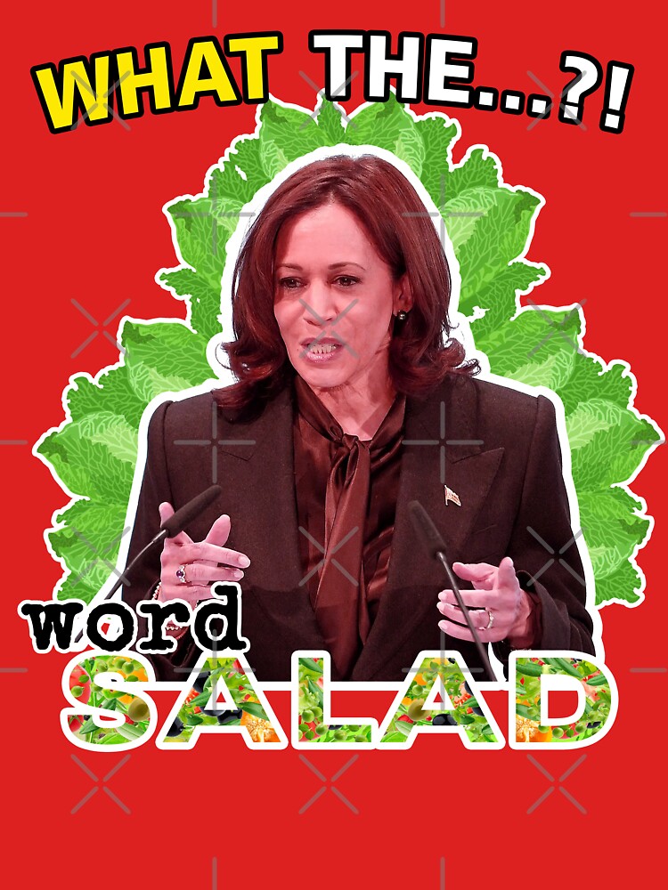 "Kamala Harris Word Salad Meme Design" Essential TShirt for Sale by