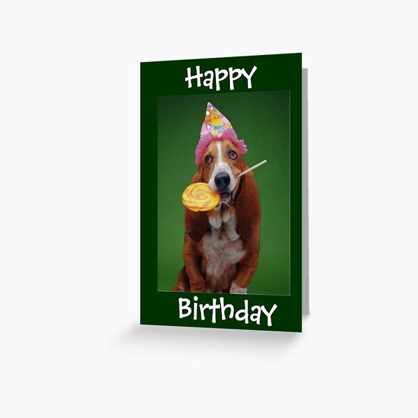 Item preview, Basset Hound Birthday Lollipop designed and sold by MurphyMorganGifts.