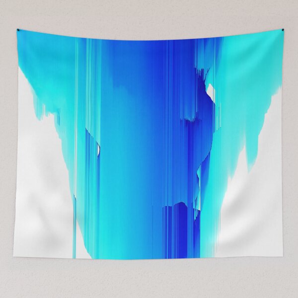 Item preview, Blue Falls - Glitch Art Print designed and sold by burning.