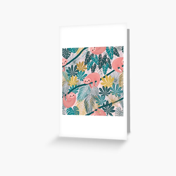 Joyful sloths Greeting Card