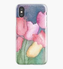 Red, purple, yellow tuilips iPhone Case