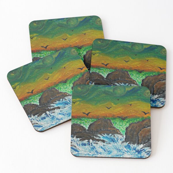 Item preview, Birds above rapids at sunset designed and sold by George Hutton Hunter.