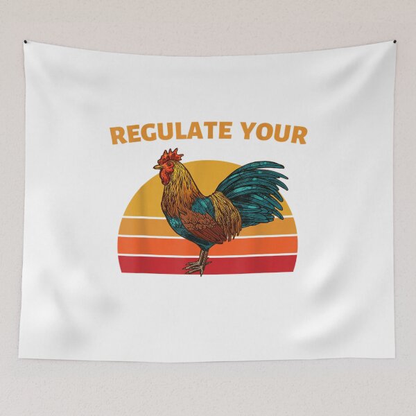 Item preview, Regulate Your Rooster Funny Retro Vintage Design Pro Choice designed and sold by MeadowsArts.