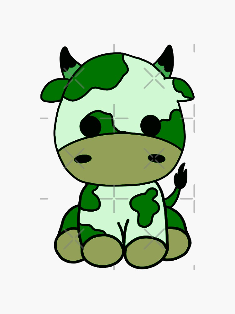 "Jolly Green Cow" Sticker for Sale by AMMDesigns Redbubble