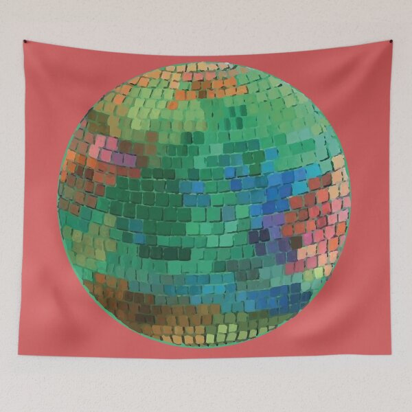 Item preview, Copper disco ball colorful 70s retro aesthetics designed and sold by Novel-ty.