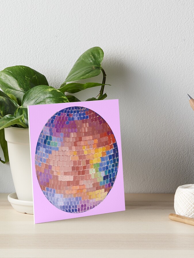 Cute pink disco ball colorful 70s retro aesthetics kawaii pink tones Art  Board Print for Sale by Novel-ty