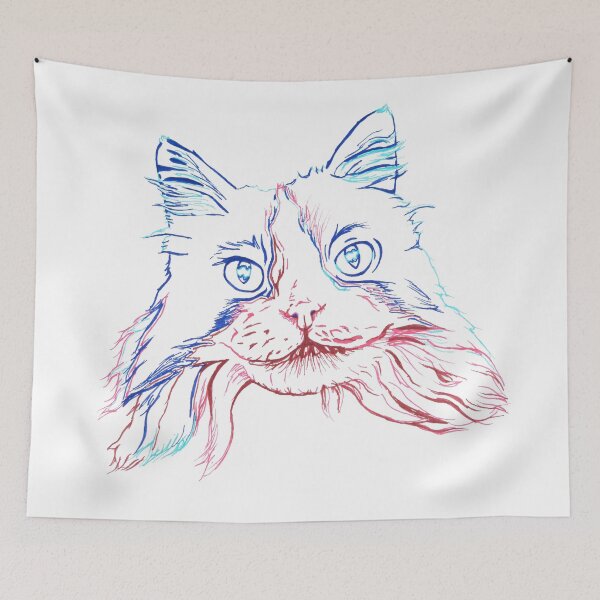 Item preview, Fluffy Tuxedo Cat designed and sold by RaLiz.