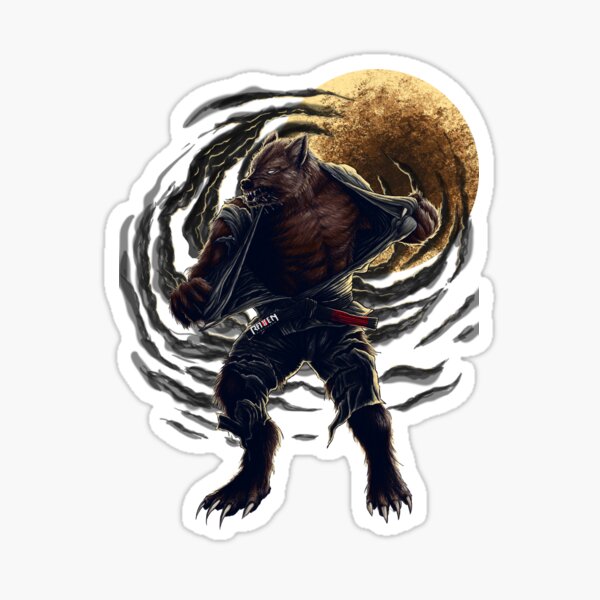 BJJ Werewolf Sticker