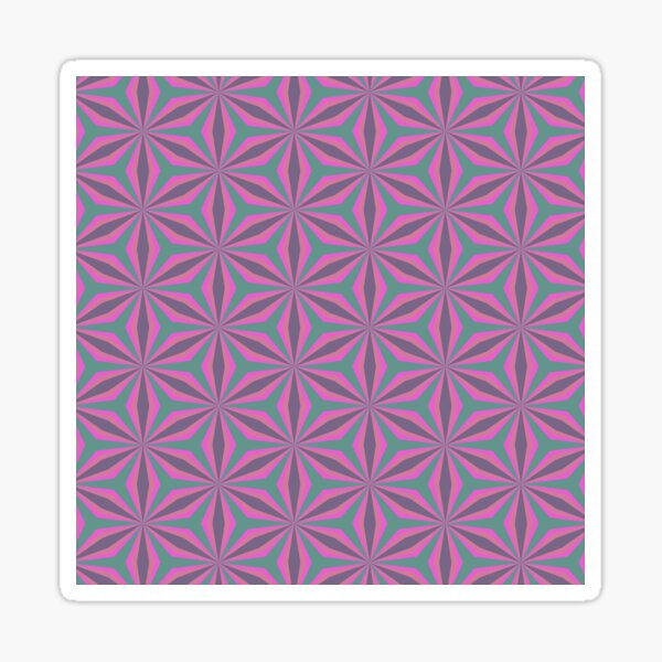 Retro Mod style Star for a modern vintage look in Purple and Green 2022 Sticker