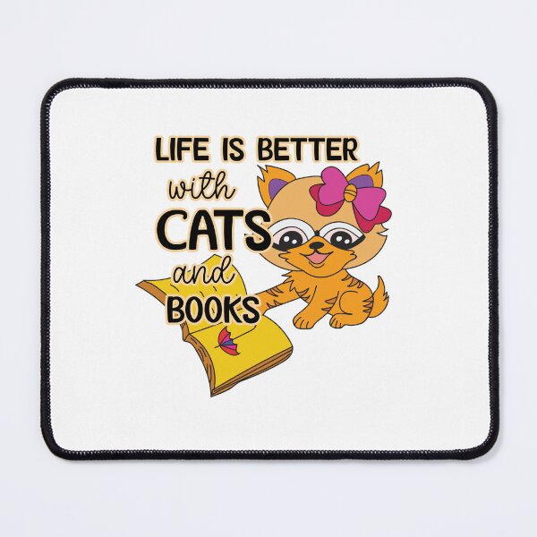 Item preview, Life is better with cats and books designed and sold by superone8.