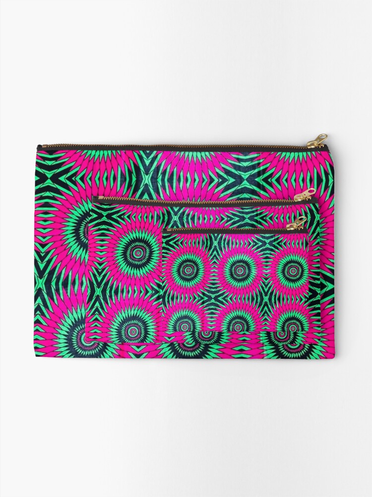 Alternate view of African Textile Pattern Zipper Pouch