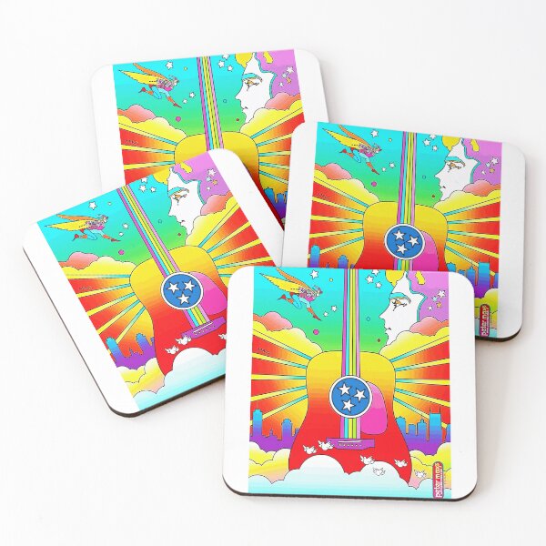 Peter Max Original Pop Art Coasters (Set of 4)