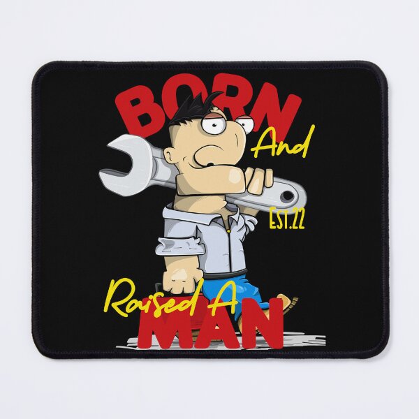 Item preview, BORN AND RAISED A MAN designed and sold by GAADesignz.