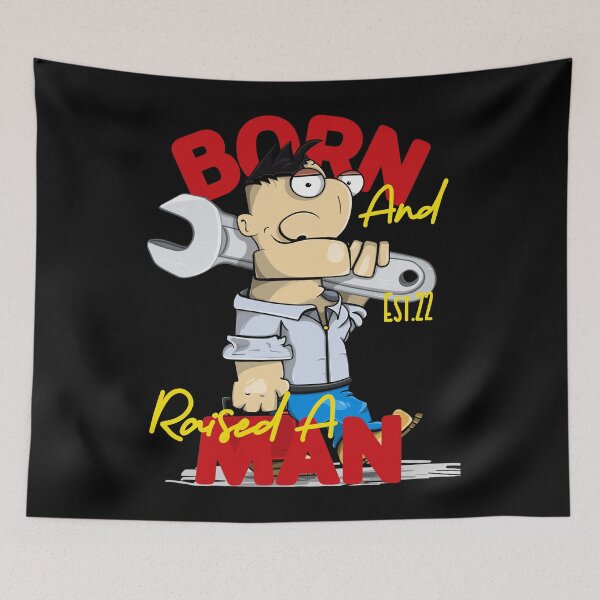 Item preview, BORN AND RAISED A MAN designed and sold by GAADesignz.