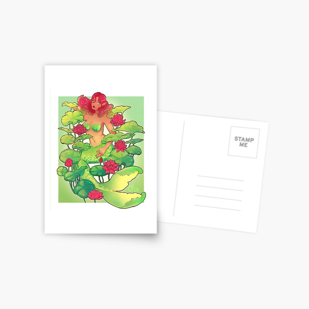 Water lily mermaid Postcard