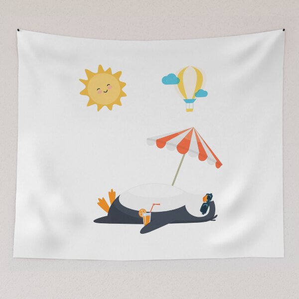 Item preview, The penguin is sunbathing designed and sold by Haske ⭐⭐⭐⭐⭐.