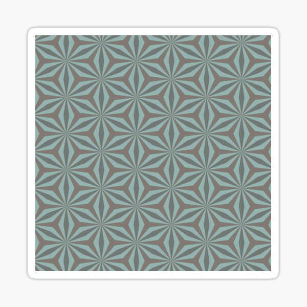 Retro Mod style Star for a modern vintage look in grey green and brown 2022 Sticker