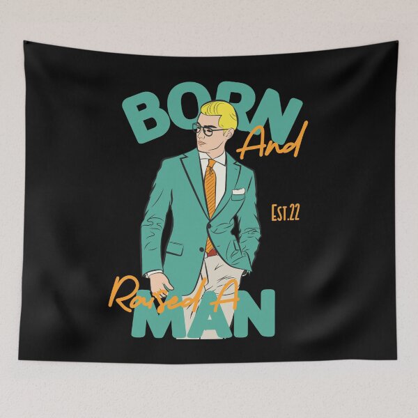 Item preview, BORN AND RAISED A MAN designed and sold by GAADesignz.