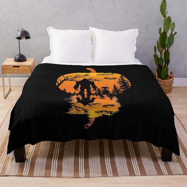 Item preview, Bigfoot and alien Halloween pumpkin design designed and sold by Brandonjj.