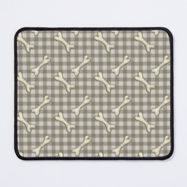 Item preview, Dog bones beige check plaid stitching designed and sold by Gayle McCabe.