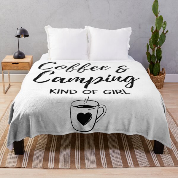 Item preview, Coffee & Camping kind of girl designed and sold by TheGreenGoat.