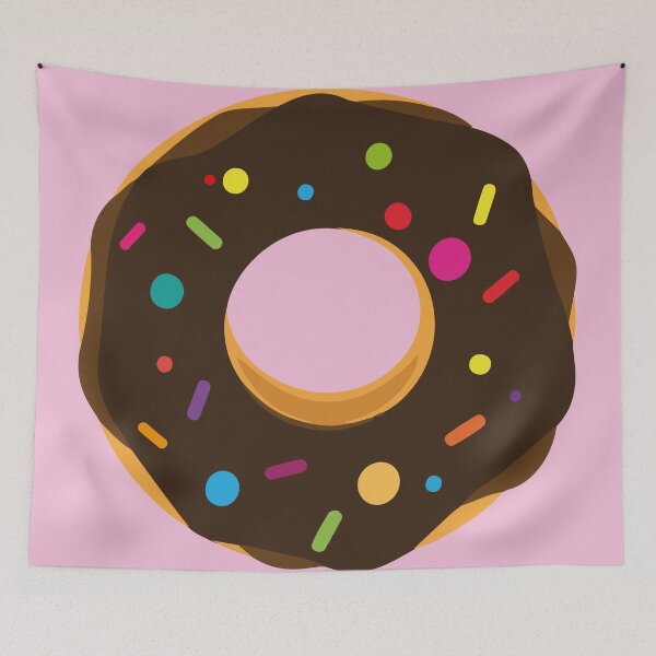 Item preview, Chocolate frosting sprinkles donut kawaii cute pastel colors decorative pattern  designed and sold by Novel-ty.