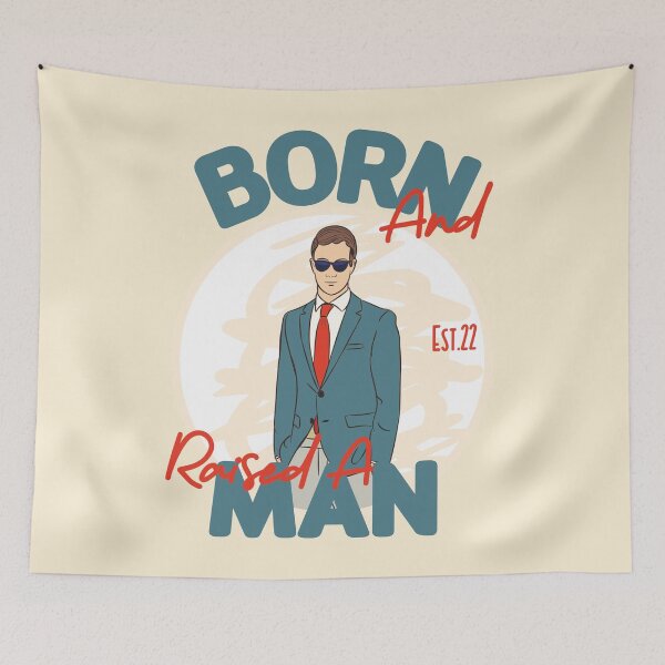 Item preview, BORN AND RAISED A MAN designed and sold by GAADesignz.