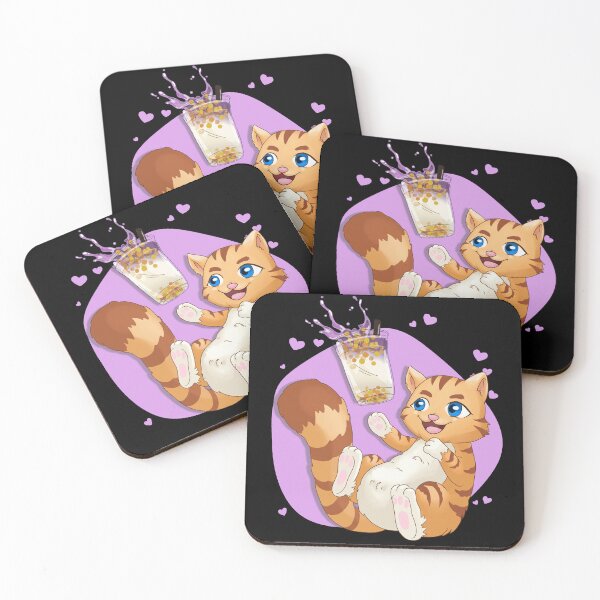 Artikelvorschau, Bubble Tea Katze Kawaii Boba Neko Anime entworfen und verkauft von OtillieArt.