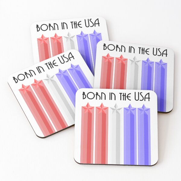 Item preview, Born in the USA- american, patriotic, fourth, july, memorial, veteran, citizen, proud, red, white, blue, celebrate, stars, stripes, summer designed and sold by Bruh-llc.