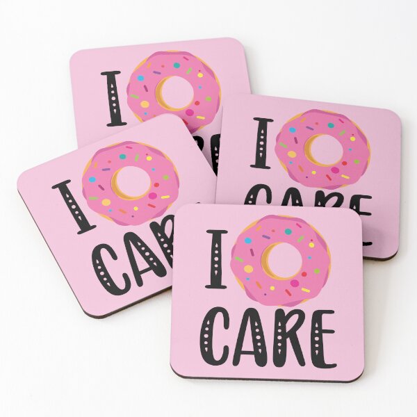 Item preview, I donut care Pink frosting sprinkles donut kawaii cute pastel colors decorative pattern i don't care designed and sold by Novel-ty.