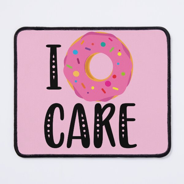 Item preview, I donut care Pink frosting sprinkles donut kawaii cute pastel colors decorative pattern i don't care designed and sold by Novel-ty.