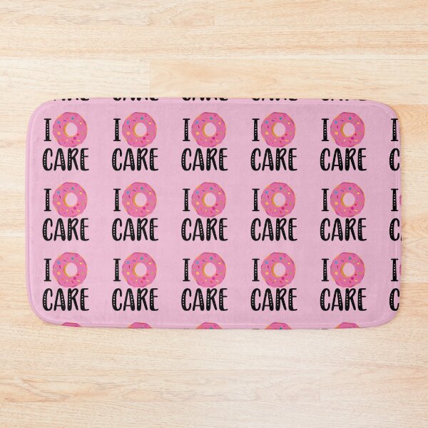 Item preview, I donut care Pink frosting sprinkles donut kawaii cute pastel colors decorative pattern i don't care designed and sold by Novel-ty.