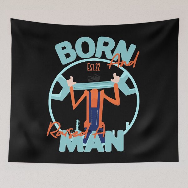 Item preview, BORN AND RAISED A MAN designed and sold by GAADesignz.