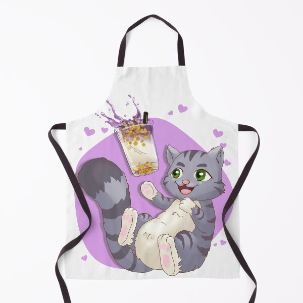 Artikelvorschau, Bubble Tea Katze Kawaii Boba Neko Anime Grau entworfen und verkauft von OtillieArt.