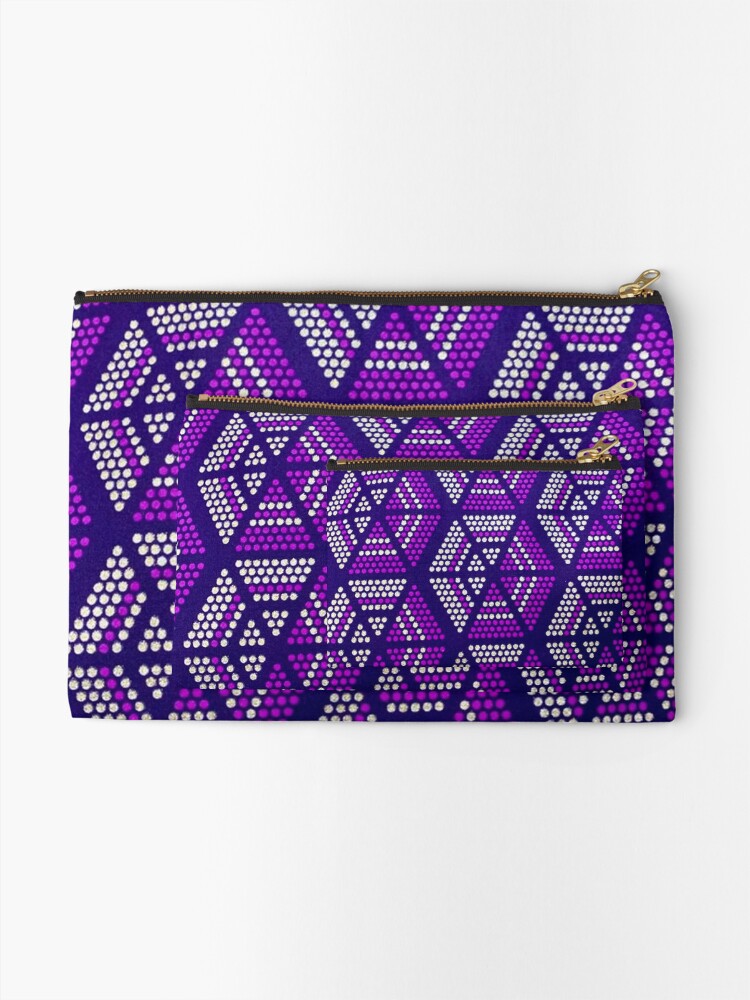 Alternate view of African Textile Pattern Zipper Pouch
